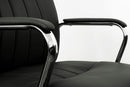 Sedia Poltrona Direzionale da Ufficio 59x67x105/113 cm Ergonomica in Similpelle Nera