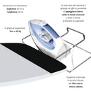 Asse da Stiro Completo Combiboard 125x48 cm con Piano Stiramaniche Regolabile in Altezza