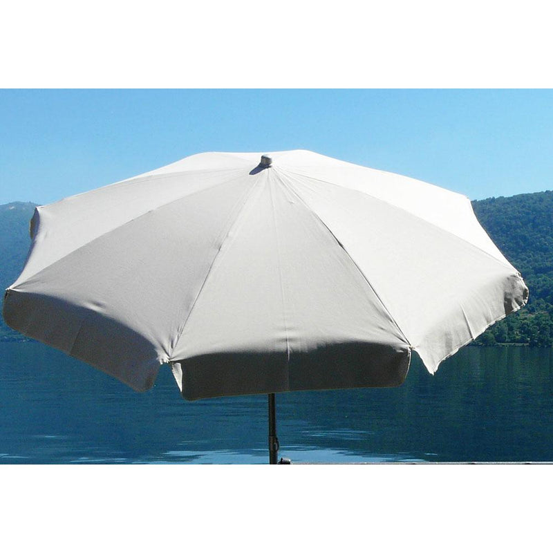 Ombrellone da Giardino Ø2 m Palo Ø33 mm in Acciaio Maffei Venezia Duplex Ecru/Tortora