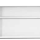 Pensilina Tettoia Moderna 122x89x24 cm in Policarbonato Alluminio e PP Trasparente
