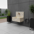 Lavello da Giardino Senza Rubinetto in Cemento Granulato di Marmo Q-Meseta Nocciola