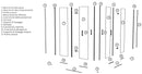 Box Doccia Angolare 2 Ante Battenti in Cristallo Trasparente 6mm H190 Varie Misure