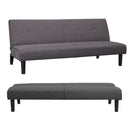 Divano Letto Prontoletto Click Clack Rivestimento in Tessuto Grigio Oliver