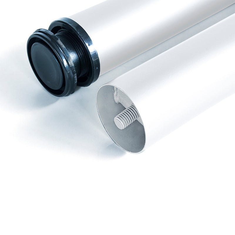 Kit 4 Gambe per Tavolo Regolabili Ø6x71/73 cm in Acciaio Emuca Bianche