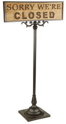 Targa piedistallo open/closed cm 57x23,5xh105