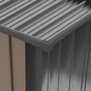 Casetta Box da Giardino Porta Attrezzi 100x103x160 cm in Acciaio Galvanizzato Marrone   