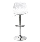 Sgabello con  Alzata a Gas e Seduta Girevole in Polipropilene Vandi Bianco