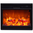 Camino Elettrico da Incasso Effetto Fiamma 75x62,5x18 cm 1500W Sined Panarea Nero