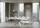 Tavolo Allungabile 120-224x90x77 cm Volantis Bianco Frassino Telaio 4A 