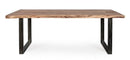Tavolo da Pranzo 220x100x77 cm in Acciaio e Legno