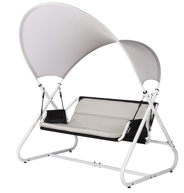 sconto Dondolo da Giardino 2 Posti 166x145x190 cm in Acciaio Portofino