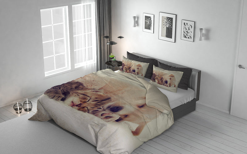 Copripiumino con Federe Stampato in Microfibra Lilli Varie Misure