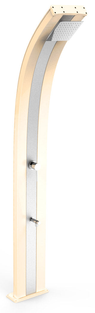 sconto Doccia da Giardino Miscelatore e Lavapiedi Arkema Dada Fascia Inox Champagne Bronze
