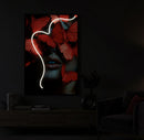 Stampa con LED su Tela Butterflies 60x3,5x90 cm in Tela e Plastica e MDF Multicolor      