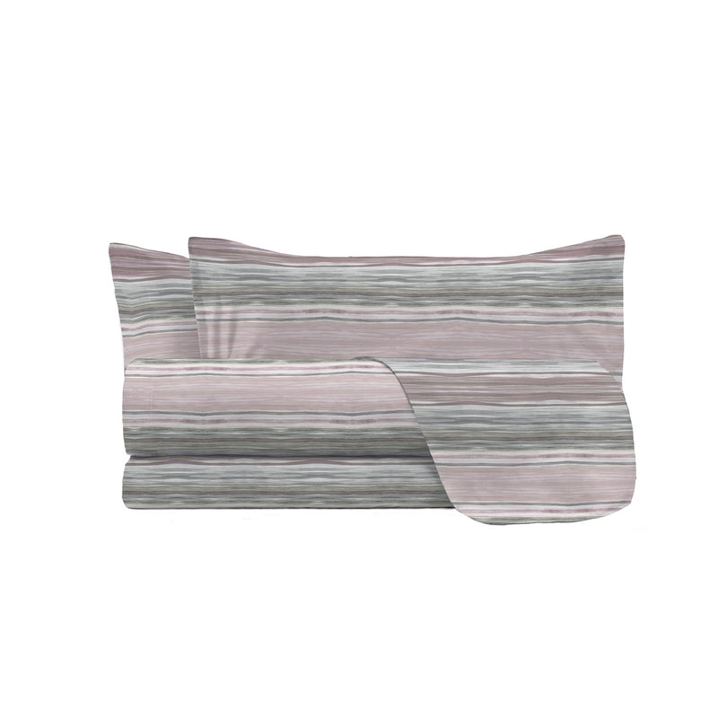 Set Lenzuola con Stampa Sopra Sotto e Federe Linea River Rio Gold Varie Misure