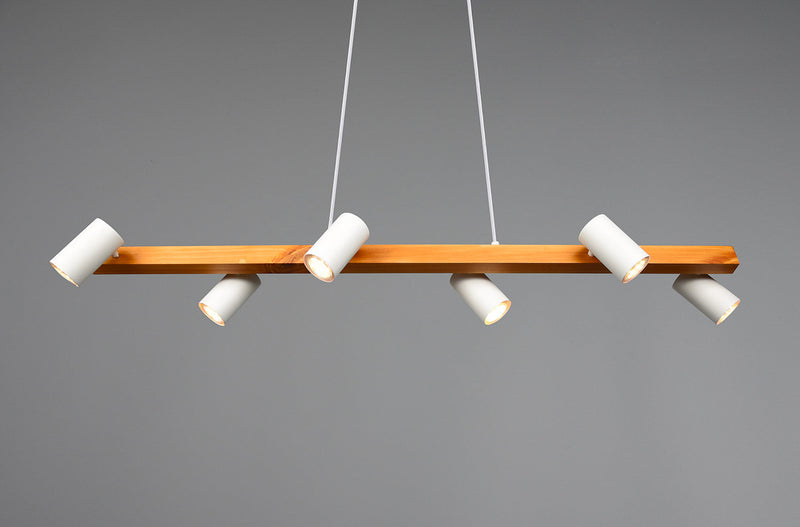 Lampada a Sospensione da Interno Attacco GU10 in Metallo Bianco Opaco