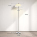 Piantana da Interno Lampada da Terra Paralume Doppio E27 Metallo e Acrilico 35x150 cm Bianco  