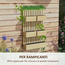 Fioriera con Grigliato e Fori di Drenaggio 60x16x100 cm in Legno di Abete