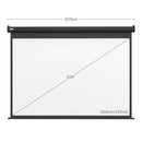 Telo Proiettore 100"" Regolabile con Telecomando Formato 4:3 203x152 cm Nero