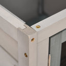 Conigliera da Esterno 86x45x70 cm in Legno Grigio