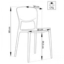 Sedia Mets 56x46x80 h cm in Plastica Antracite