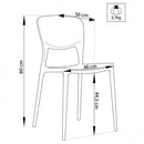 Sedia Mets 56x46x80 h cm in Plastica Taupe