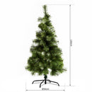Albero di Natale Artificiale 120 cm 124 Rami Verde 