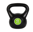 Kettlebell Fitness 6 Kg in PVC con Sabbia e Maniglia Nero