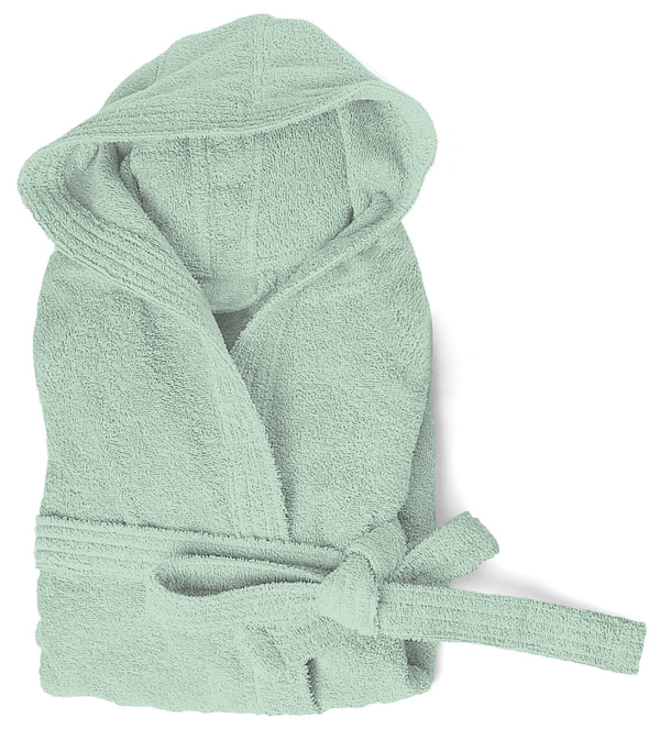 online Accappatoio in Spugna 100% Cotone Verde Chiaro