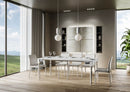 Consolle Allungabile 90-300x40x77 cm in Nobilitato Bianco