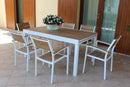 Tavolo Cayman Allungabile 160/240x95x75 h cm in Alluminio Bianco