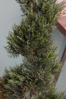 Pianta Artificiale Cipresso Spirale con Vaso H 154 cm