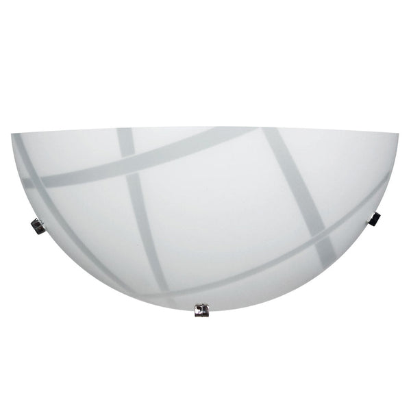Applique 1xE27 Ganci Cromo Vetro Lastra Bianco E-Energy Dario acquista