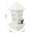 Lanterna di Natale in legno con glitter e illuminazione