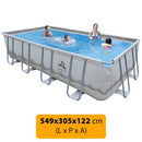 Piscina Fuori Terra Rettangolare 549x305x122cm Jilong Grigia