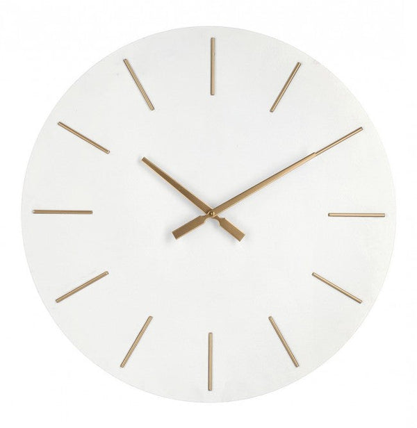 Orologio da Muro Ø 60x5 cm Timeline in Legno Bianco Seconda Scelta online