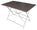 Tavolo Rettangolare da Giardino 110x70 cm in Ferro Vorghini Bistrò Tortora