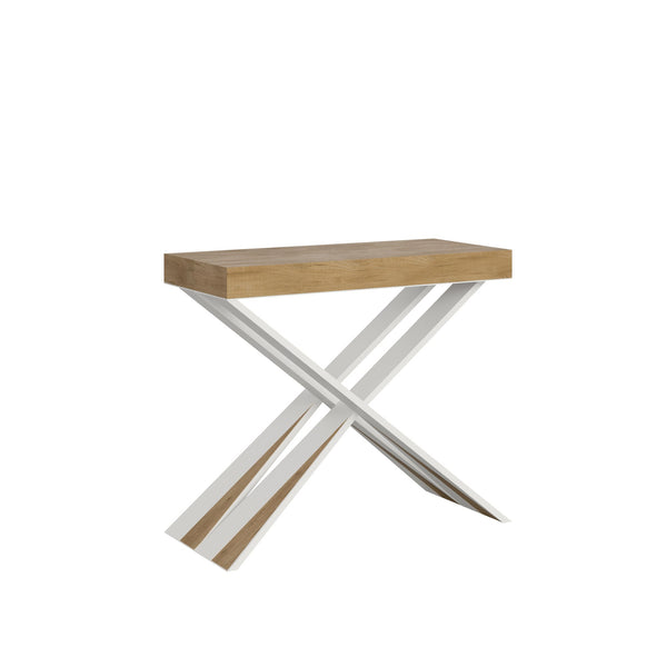 online Consolle Allungabile 90-300x40x77 cm in Nobilitato Marrone