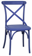 Sedia da Giardino in Plastica Cross Blu