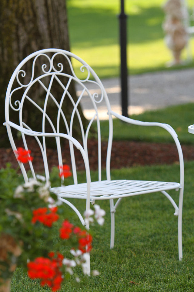 Poltrona da Giardino in Metallo Viareggio Bianco