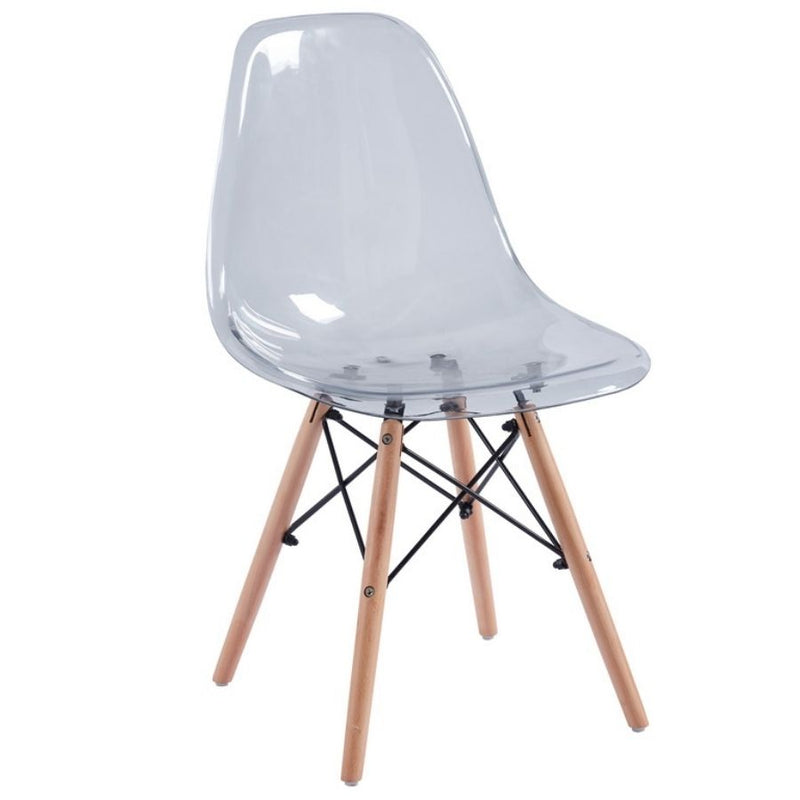 Set 4 Sedie 45,5x53,5x81,2 cm in Polipropilene Betty  Grigio