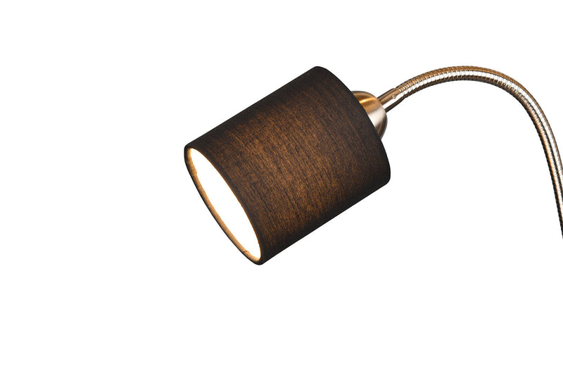 Piantana da Interno Attacco E27 in Metallo Nichel Satinato 