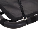 Altalena a Nido da Giardino Rettangolare con Anelli per Bambini Nero 100x76x4 cm 