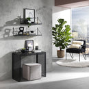 Poltrona Imbottita 64x69x86 cm in Velluto Nero