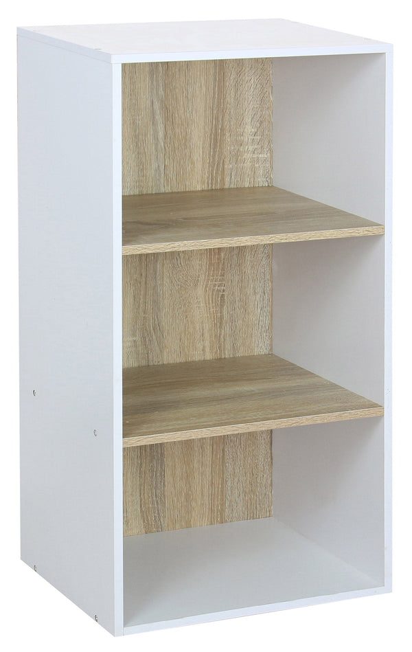 Libreria Modulare 40x29,5x80 cm in Legno Truciolare Bianco e Sonoma prezzo