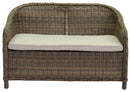 Set Salotto da Giardino in Polyrattan Baltimora Grigio