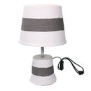 Lampada carta rigato grigio tondo cm Ø25xh40