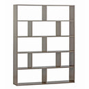 Libreria 12 Ripiani 124x160x24 cm in Legno MDF Rovere Scuro