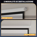 Telo Proiettore 85"" Formato 1:1 con Telecomando 176,5x8x176,5 cm Bianco 