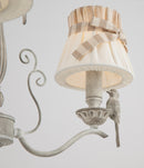 Lampadario Elegant in Metallo Bird Bianco Antique